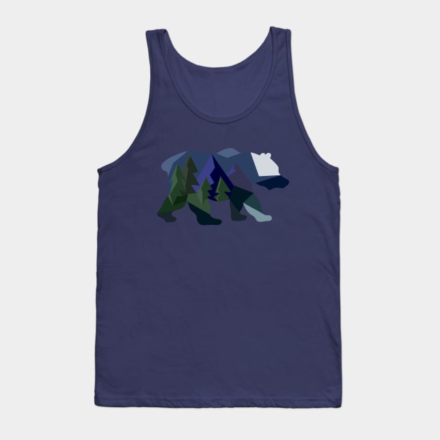 Mountain Bear Tank Top by MariRiUA